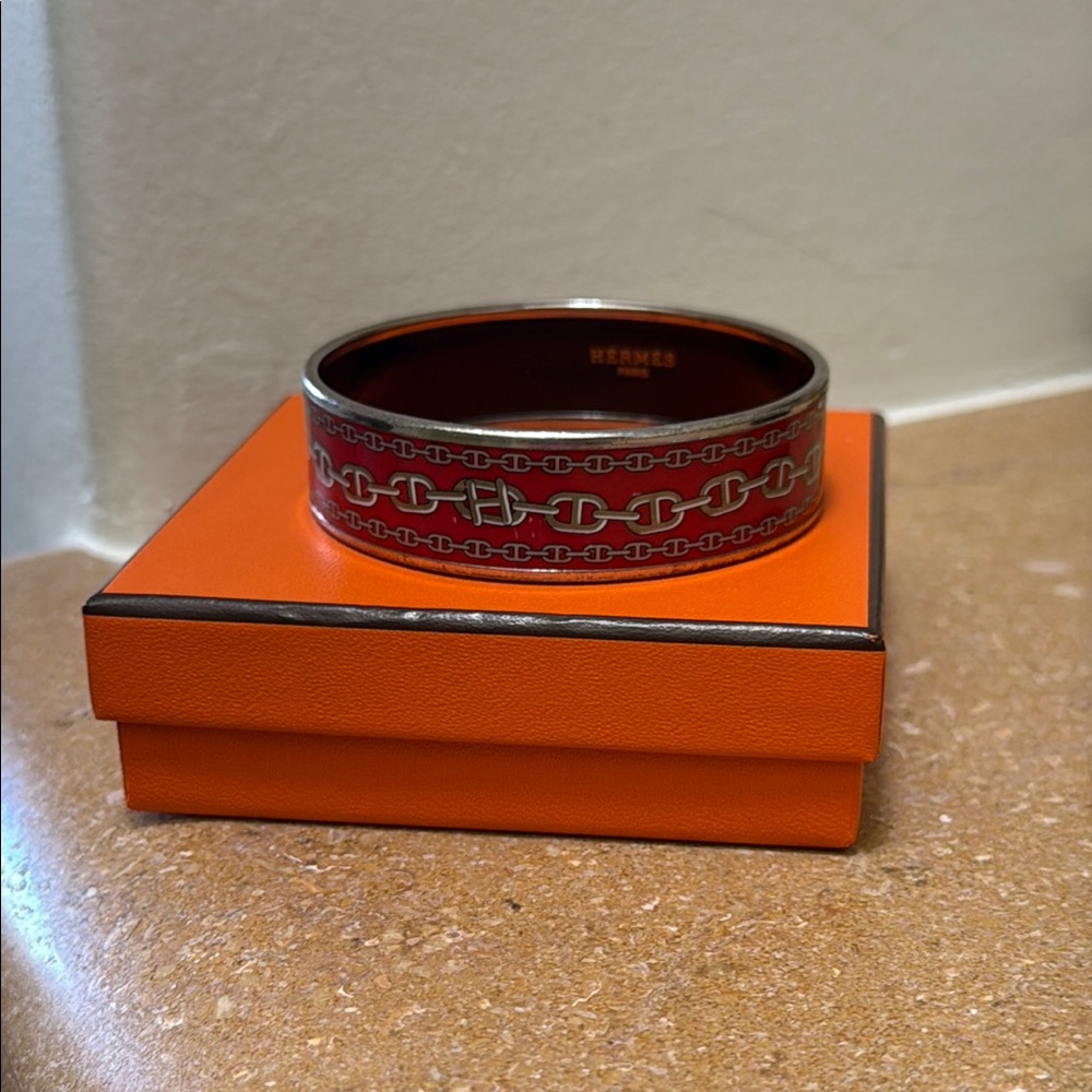 Hermes Chaine d'Ancre Cloisonne Enamel PM Bangle